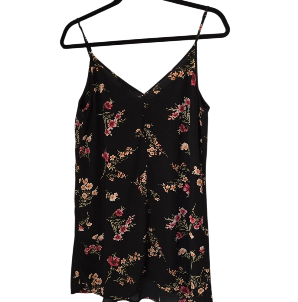 Forever 21 Floral Black Spaghetti Strap Dress
